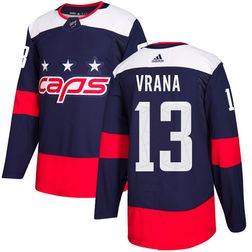 Kinder Washington Capitals Eishockey Trikot Jakub Vrana #13 Authentic Navy Blau 2018 Stadium Series